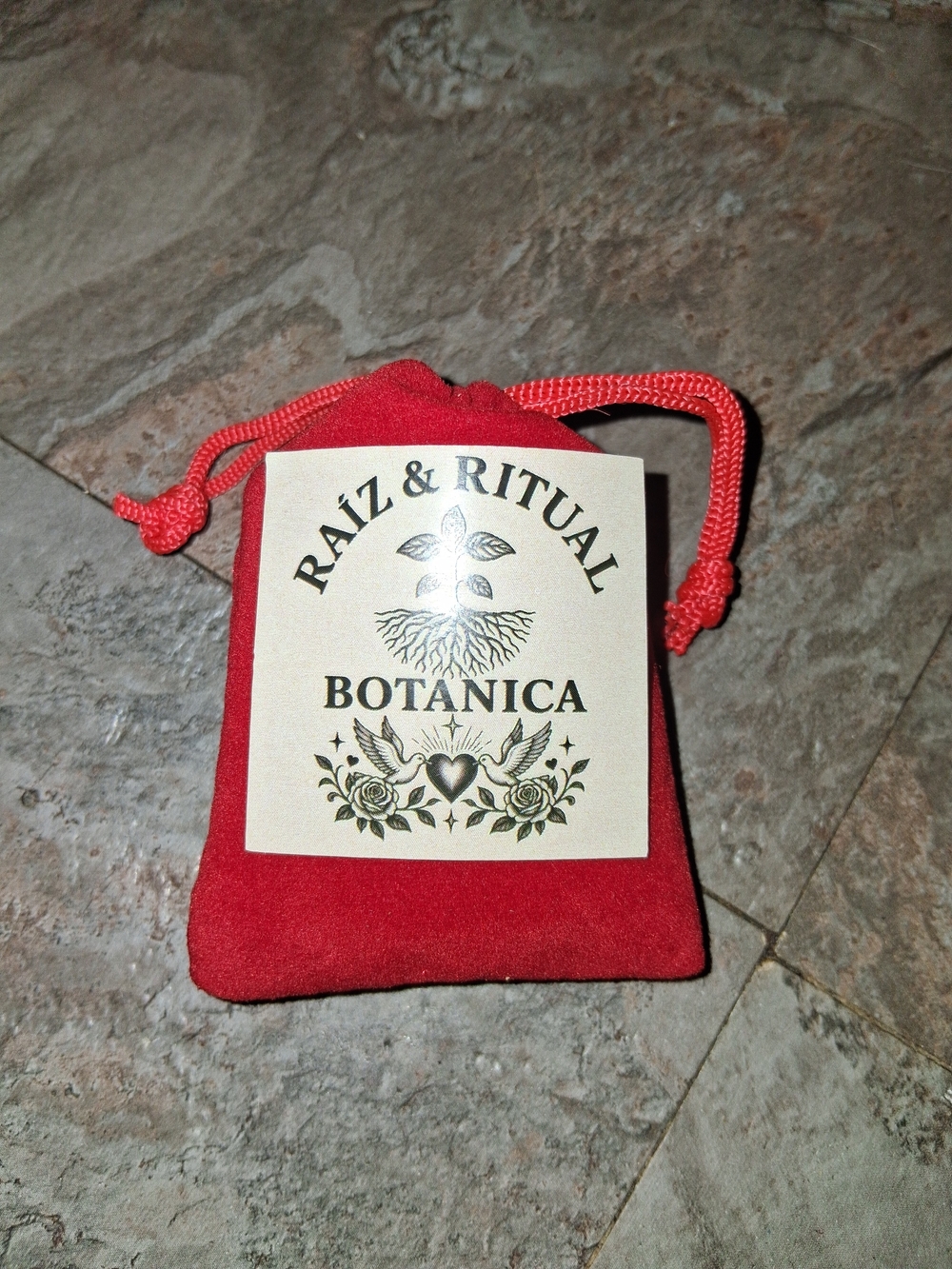 Red Velvet Love Drawstring Mojo Bag